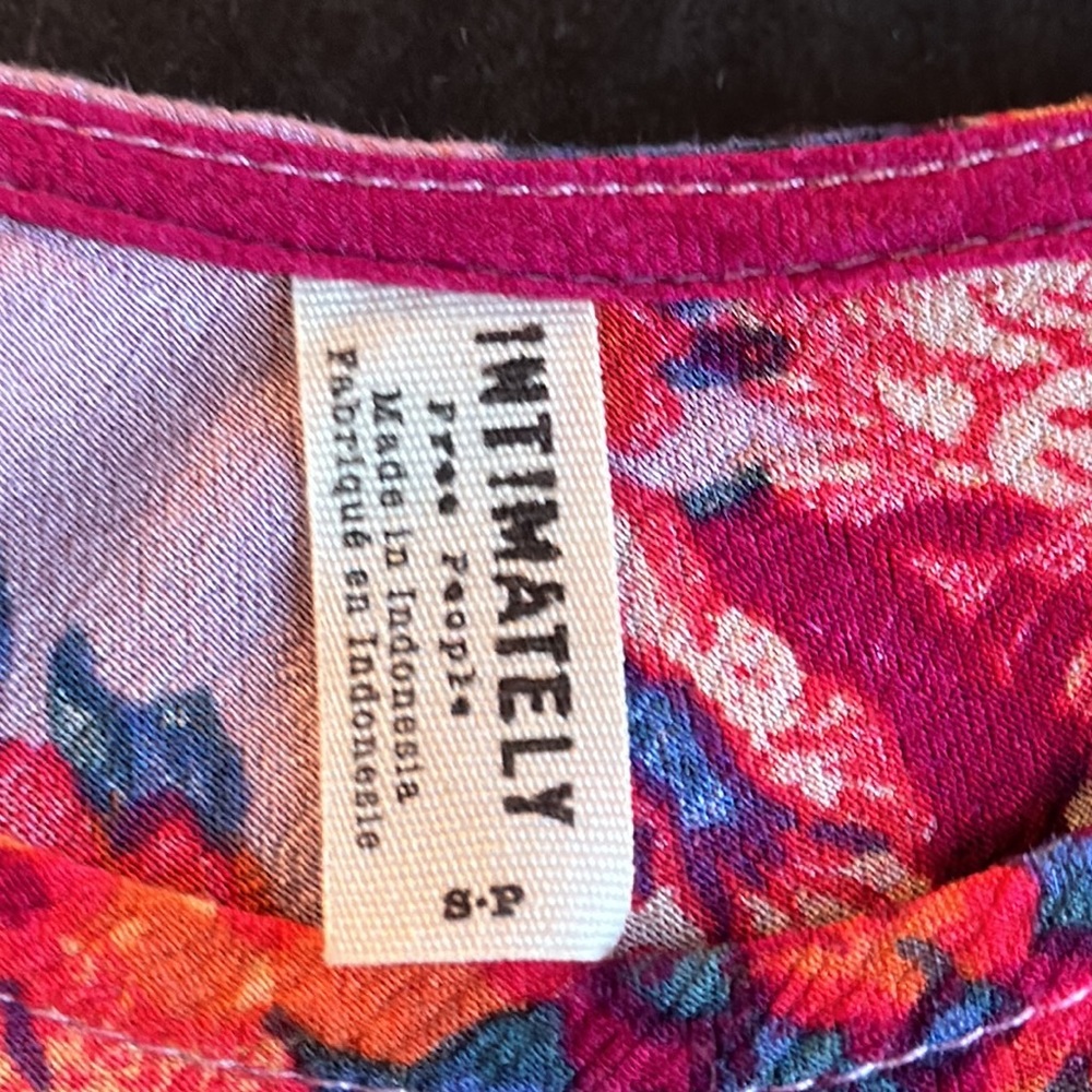 FREE PEOPLE. INTIMATELY. Light weight swing dress with tie back.  Size S - Picture 5 of 7